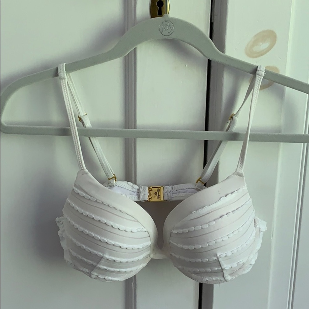 White/Gold Underwire Bikini Top